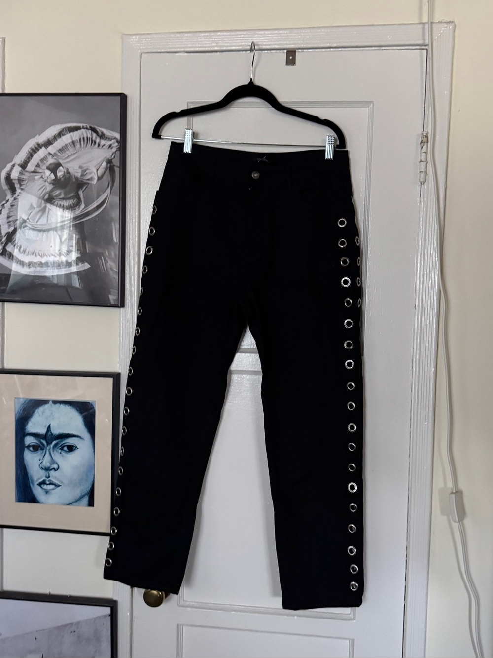 Forever 21 Black Jeans with Grommets